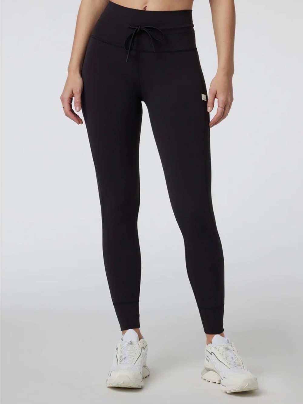 Vuori Black High-Rise Drawstring Joggers